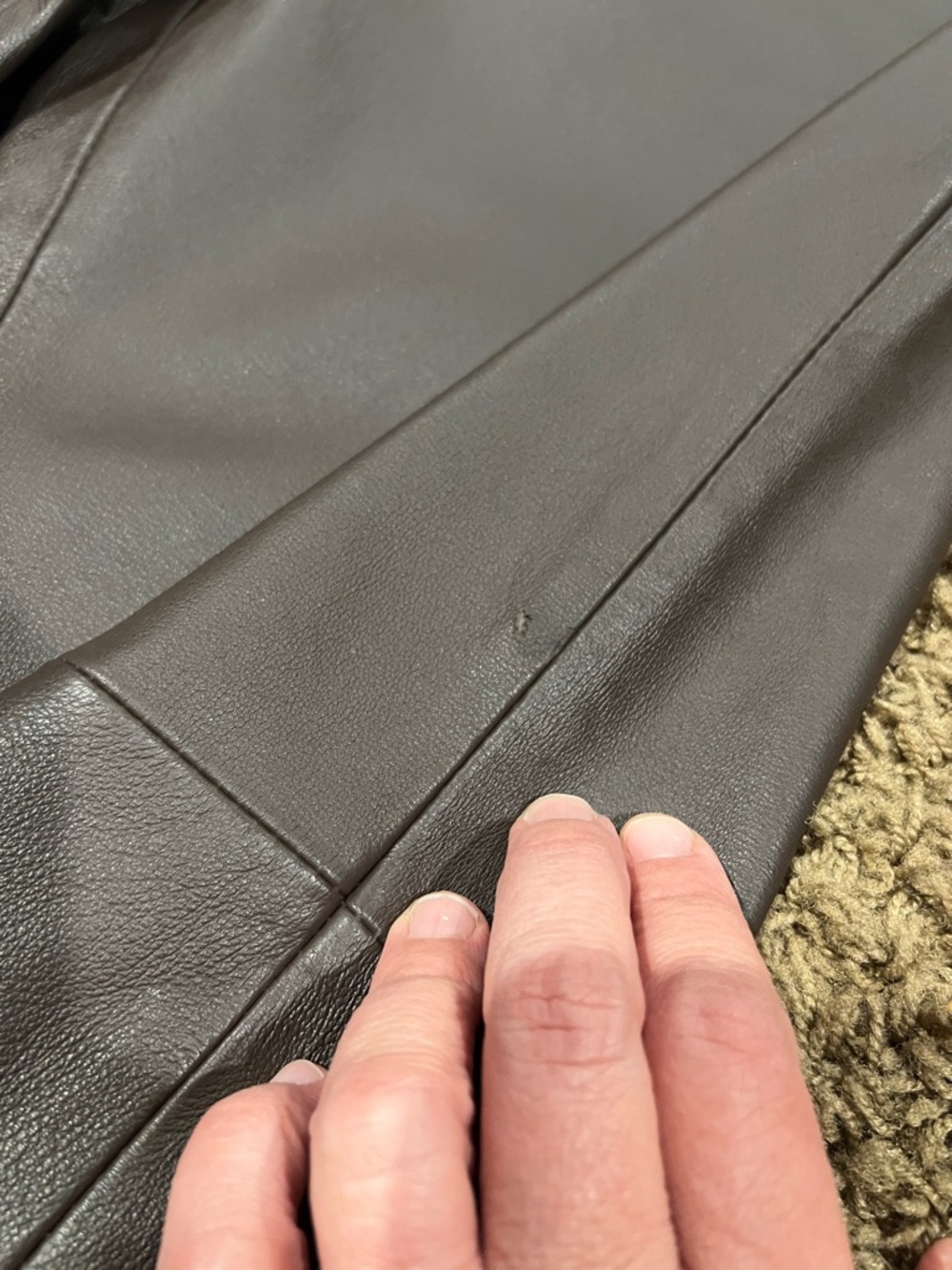 Newport News Jeanology vintage 90’s Brown Leather lined Bootcut Pants size 6 - Picture 5 of 11